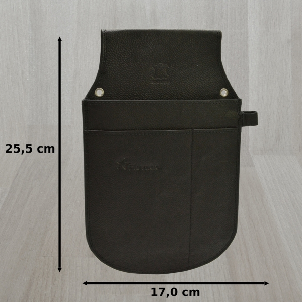flevado Leder Gastronomie Kellner Halfter Tasche Colt Wild Tribes Only (Nappa Leder schwarz)